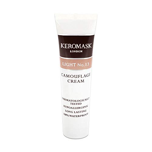Keromask Full Coverage Concealer | Light No 13 | Camouflage Makeup | Waterproof Concealer | Hypoallergenic | Vitiligo, Tattoo, Rosacea, Tattoo Cover |24 Shades