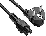 TOP CHARGEUR * Lot de 3 Cordon Câble Secteur Alimentation Electrique 1.5m 150cm en Trèfle Tripolaire Mickey C5 CEE7 Noir