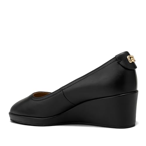 Aerosoles Women's Roma Wedge Pump, Black/Black Soft Faux Leather, 6M by Aerosoles - Used condition - Image 7