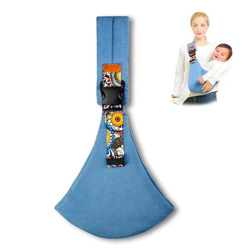 Image of Baby Sling Carrier,Toddler Carrier, 2025 New Baby Sling,Portable and Lightweight Sling,Non-Slip Hip Seat Carrying 10-30lbs(Blue)