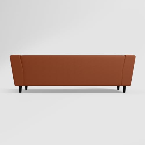 Image of Interio by Godrej Suez 3-Seater Synthethic Leather Sofa with Arms