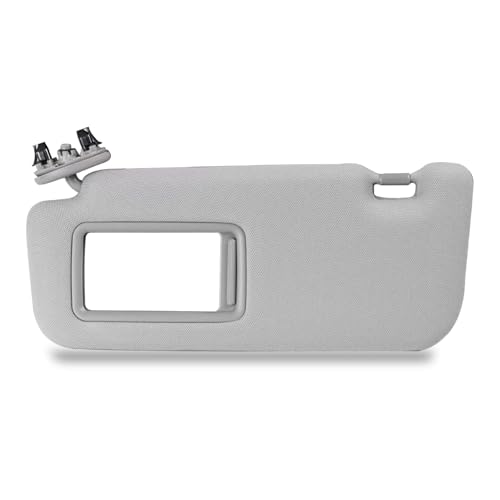 Nakuuly Left Driver Side Sun Visor Gray Compatible with Toyota Corolla 2007 2008 2009 2010 2011 2012 2013 Sunvisor with Mirror Replaces # 74320-02711-E0