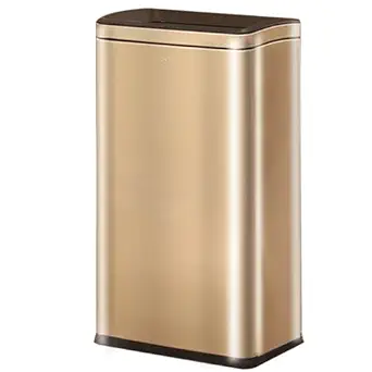 10.4 Gallon Stainless Steel Kitchen Garbage Can, Gold