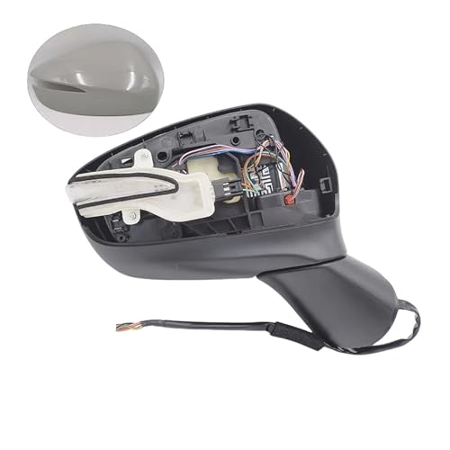 マツダ CX-5 CX5 2015 2016 対応 バックミラーアセンブリ 電動角度調整 折りたたみ式 ヒーター付き ブラインドスポットモニタリング サイドミラー付き(NO color-8pins-right)