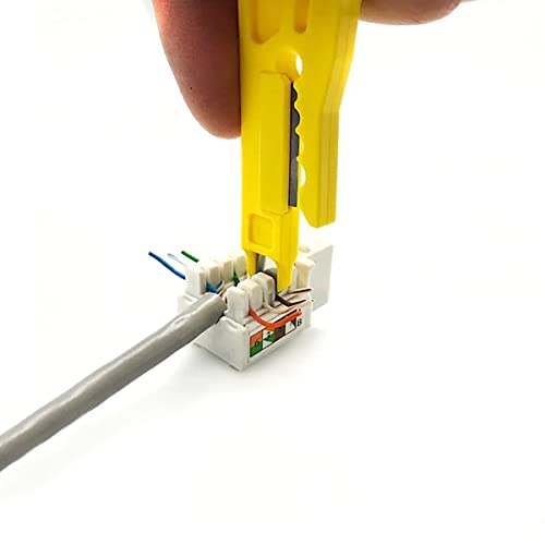 Chave Keystone Punch Down Inserção Fêmea Rede Descascador (Amarelo)