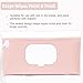 eoscasely Wipe Dispenser and Wipes Container, 2 Pack Reusable Wipes Holder and Travel Wipes Case, Refillable Pouch for Baby Essentials, Pink & Leaf Design (pink)