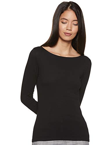 Image of Marks & Spencer Womens Solid Polyester Blend Crew Neck Relaxed Fit T Shirt