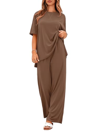 Totatuit Lounge Sets for Women Short Sleeve Tops and...