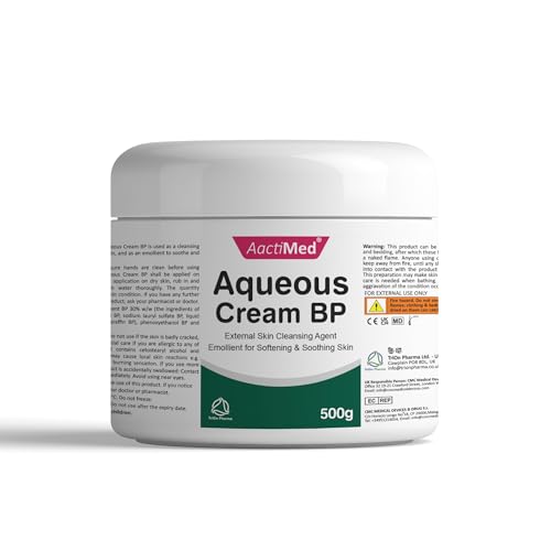 AactiMed Aqueous cream BP 500gm | External Skin Cleansing Agent | Emollient for Softening & Soothing Skin