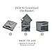DECOMOMO Storage Bins, Cube Storage Bin with Window, Fabric Storage Cubes for Shelves (11
