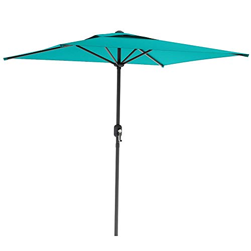 Sombrilla rectangular CLSDRZC contra el calor extremo en terrazas y patios