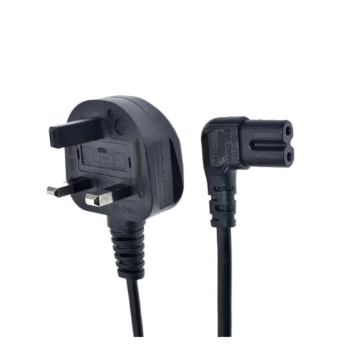 Cable alimentación CA de 3 clavijas C7 figura 8 angular de 3M para cámaras e impresoras 2