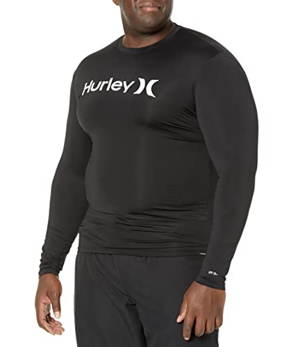 Hurley MAT0000920H010M One & Only Quick Dry Long Sleeve Rashguard Black MD Black M