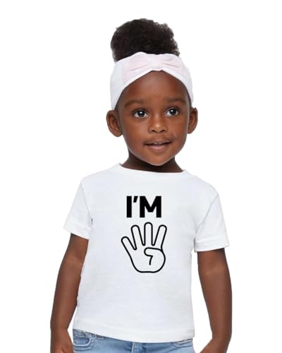 I'm Four - Toddler Outfits - Funny Boy Birthday Shirt Cute Girl Tshirts 4 Years Old Tees Clothes3