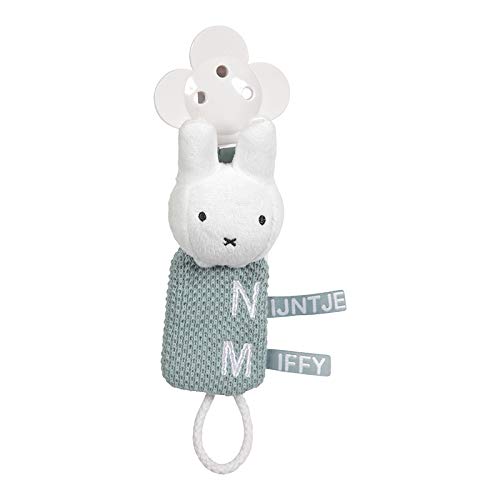 Tiamo NIJN663 Miffy Attache-tétine en tricot Vert pierre