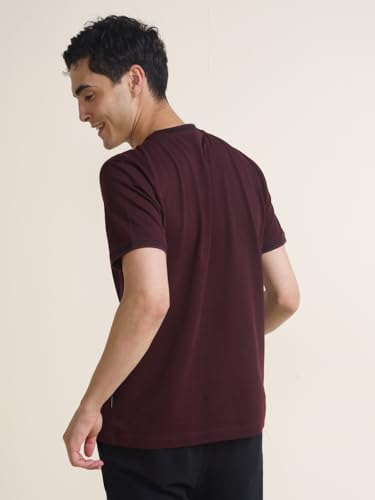 Image of DAMENSCH Statement Pique Textured Tshirt for Man, Thermoregulating, Tonal Rib T Shirt for Men Stylish, Sustainable Recycled Fabric Men T-Shirts