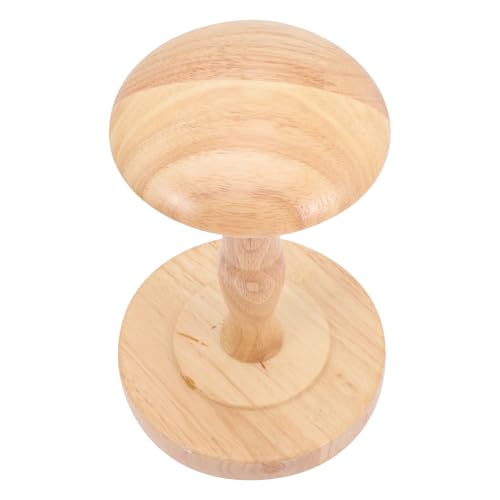 CATIEBYE Soporte de Sombrero de Madera Curvado para Exhibición Mesa Protector de Forma para Sombreros para Tiendas y Hogar Modelo Dome de Madera Natural
