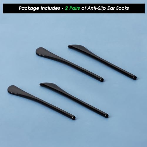 Acefrog 2 Pairs Upgraded Replacement Temple Sleeve Ear Socks for Ray-Ban Aviator RB3025 RB3044 RB3362 RB3026 Sunglasses, Perfectly Fit, Black3