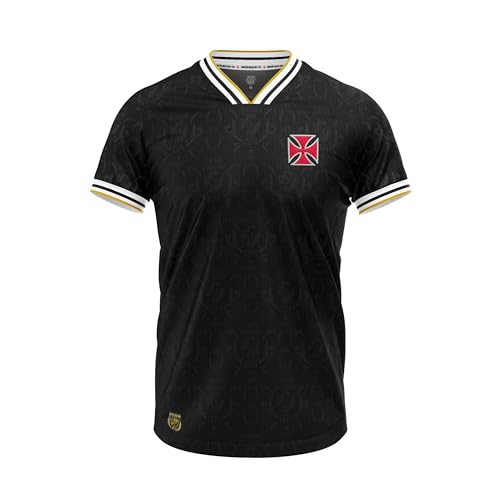 CAMISA VASCO 1974 JACQUARD PRETA, MASCULINA, GG