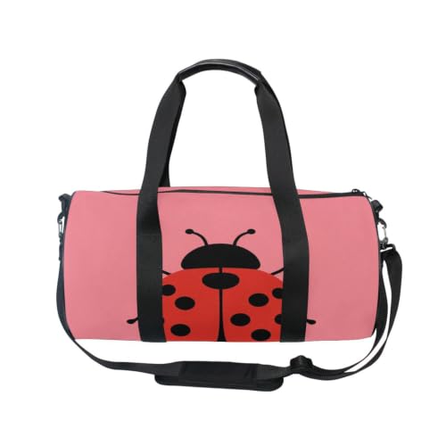Bolsa de gimnasio redonda y ligera con estampado de lunares 2