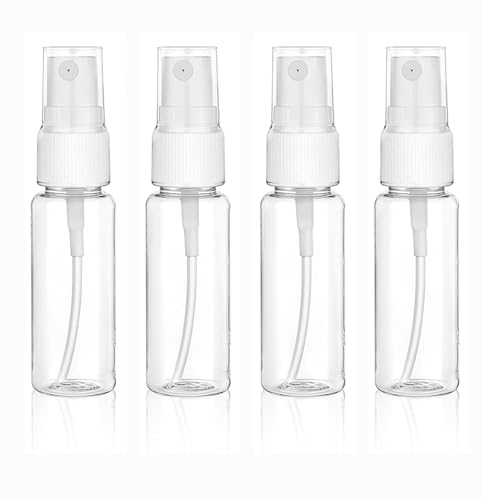 SOPSTUO 20ml Spray Bottles - 4 Pack Fine Mist Atomiser Empty Travel Spray Bottles for Toiletries Perfume Toners Rose Water Cosmetics