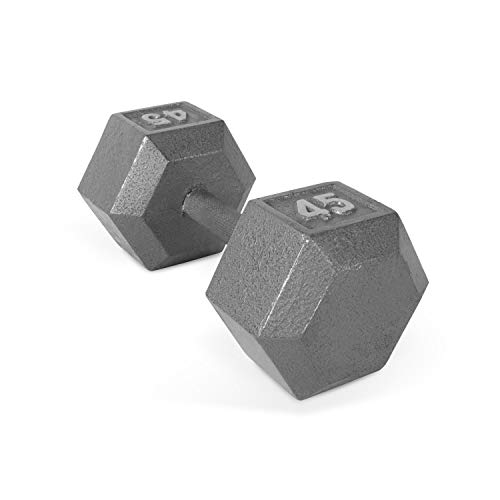 CAP Barbell Solid Hex Dumbbell, Single (45-Pound)