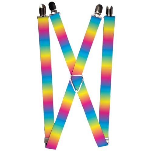 Jarretelles unisexes arc-en-ciel bretelles multicolores réglables adultes