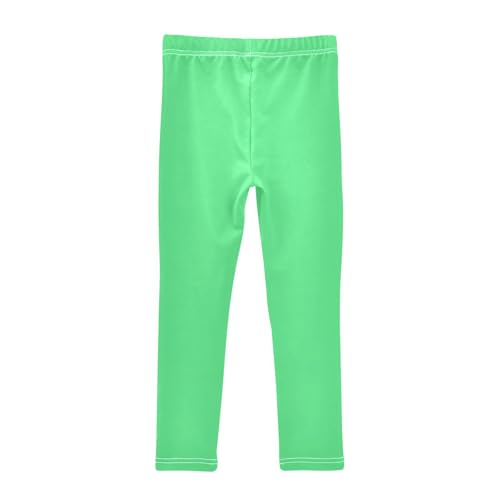 Girl's Leggings Turquoise Green Dance Pants Tights Trousers Casual Yoga Pants Winter Leggings for Girls, 4T2