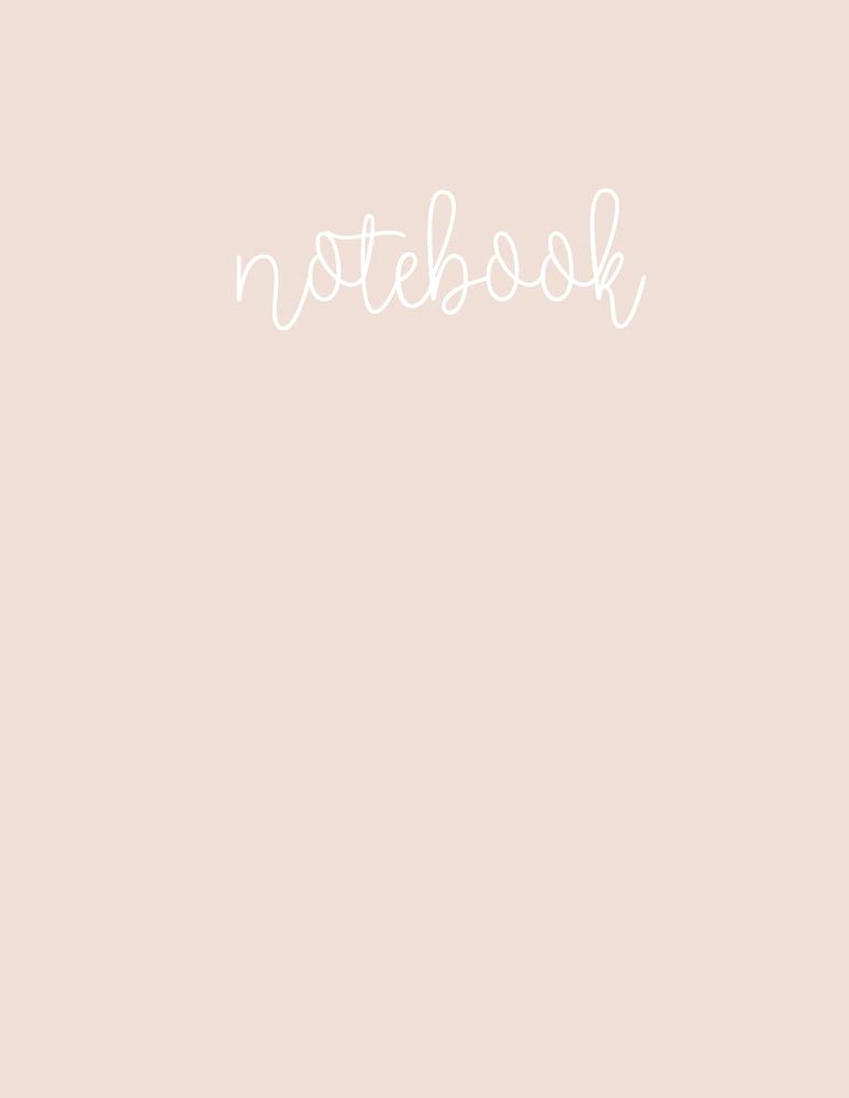 Notebook: Cute blush pink journal - 100 pages lined notebook - 8.5 x 11