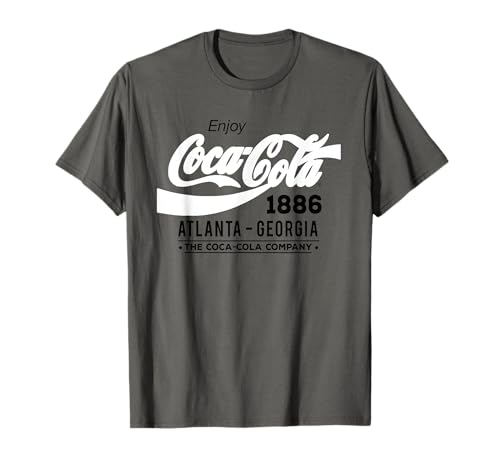 Logotipo clásico de Coca Cola en blanco y negro Camiseta