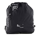 Mochila unisex plegable en nylon con tira con inscripción de la marca