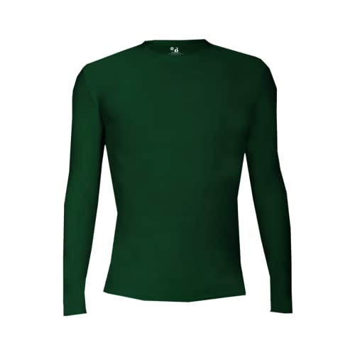 Badger Sports Pro Compression L/S Crew Forest Green Medium