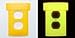 Warp Pipe Wall Plate Cover - Super Mario Room Decor Single Switch/GFCI Rocker/Power Outlet Handmade Video Game Room Decor Geek Gamer Bedroom (Yellow Glow in the Dark - Power Outlet Cover 1-Gang)