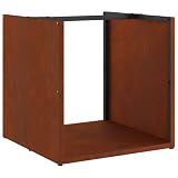 vidaXL Brennholzregal 40x40x40 cm Wetterfester Stahl, Kaminholzregal, Kaminholzst&auml;nder, Holzlager, Feuerholzregal, Kaminholzlager, Kaminholzhalter