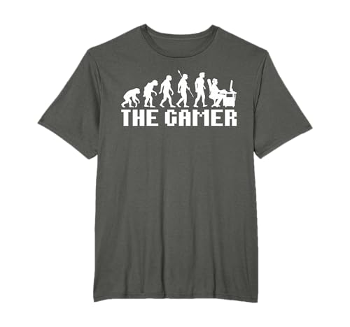 Konsolen Spieler Gamer Evolution Design für Zocker und Nerds T-Shirt