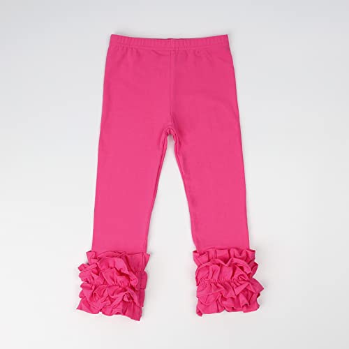 Image of HOOLCHEAN Baby Toddler and Little Girls Cotton Ruffle Leggings