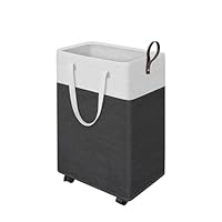 Zeplihs Laundry Basket with Wheels, 90L Rolling Laundry Basket with Handles, Waterproof & Collapsible Laundry Baskets, Laundry Hamper for Bedroom, Dorm and Laundry Room