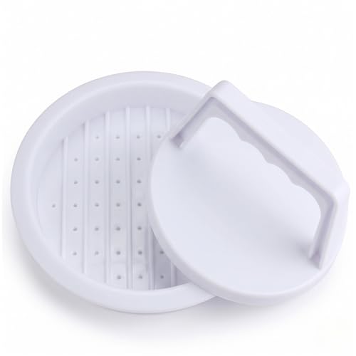 Hamburger Köfte Kalıbı; Ergonomik Saplı Burger Press, Yuvarlak Köfte Şekillendirici, Et, Tavuk ve Sebze Köftesi için Pratik Mutfak Aparatı