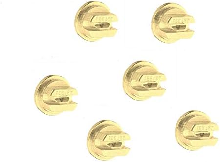 Pack of 6 - TeeJet Brass Spray Tips 110° Rated 0.10 GPM @ 40 PSI Farmer Bob's Parts TP11001