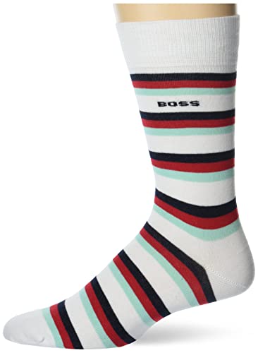 BOSS Men's Multi Stripe Pattern Dress Sock
