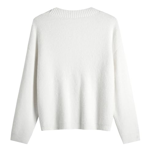 Image of Women's Knit Cardigans Open Front Long Sleeve V Neck Button Down Loose Cardigan Sweaters Cable Knit Outwear Coats
