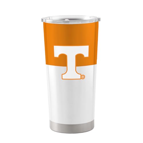 Image of Logo Brands 20 oz Powder Coat Tumbler- Insulated Tumbler with Lid for Water, Iced Tea or Coffee, Smoothie and More