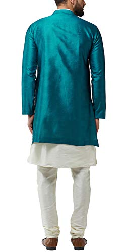 Image of SOJANYA (Since 1958 Men's Silk Blend Kurta Churidaar Pyjama & Jacket Combo