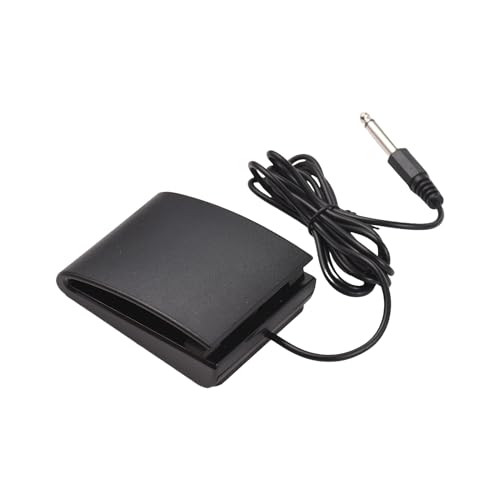 ROYHH 6.35mm Interface Compact Sustain Pedal Universal Pedal Bottom Anti-Slip Silent for Musical Instruments Portable Folding Piano Electronic Keyboard Electronic Foldable Drum