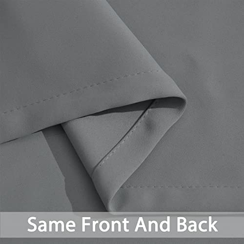 Yakamok Gray Blackout Curtain Panels 84 inches - Light Reducing Thermal Insulated Solid Grommet Blackout Curtains/Panels/Drapes for Living Room 1 Panel, 52 inches by 84 Inch, Grey