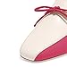 YDN Women Fashion Round Toe Flats Loafers Slip on Stacked Low Heel Pumps Office Lady Shoes Size 4 Fuchsia