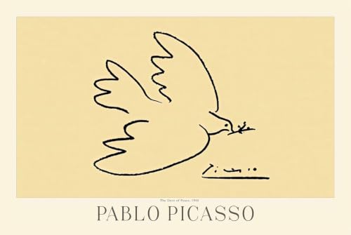 Peinture abstraite Pablo Picasso La colombe de la paix art mural 58x90