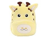 VASNOMX Cute Plush Toddler Backpacks Mini Giraffe Backpack for Kids Real Littles Backpack for Boy Girl
