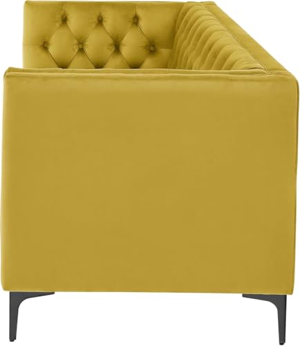 Image of Chesterfield Traditional 3 Seater Luxury Sofa Loving Sofa Button Tufted for Living Room, Guest Room, Bedroom, and Your Loving Space (Mustard)