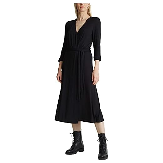 ESPRIT Damen 070EE1E313 Kleid, 001/BLACK, XS